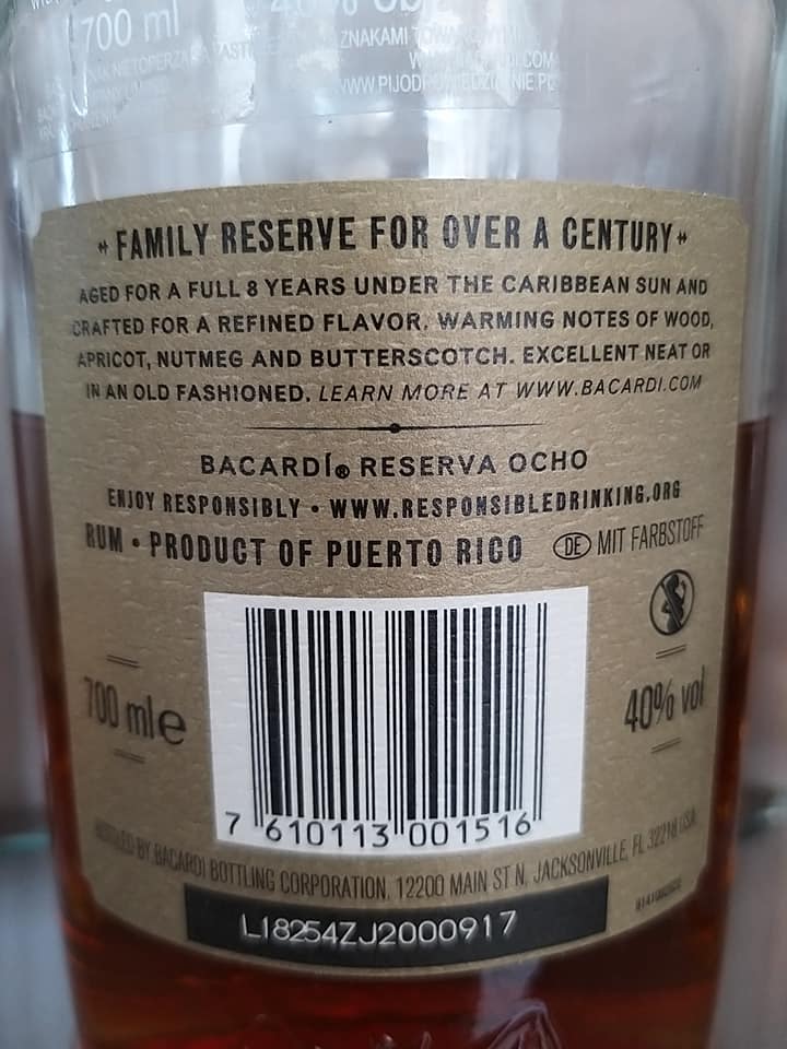 Bacardi 8 - kontretykieta